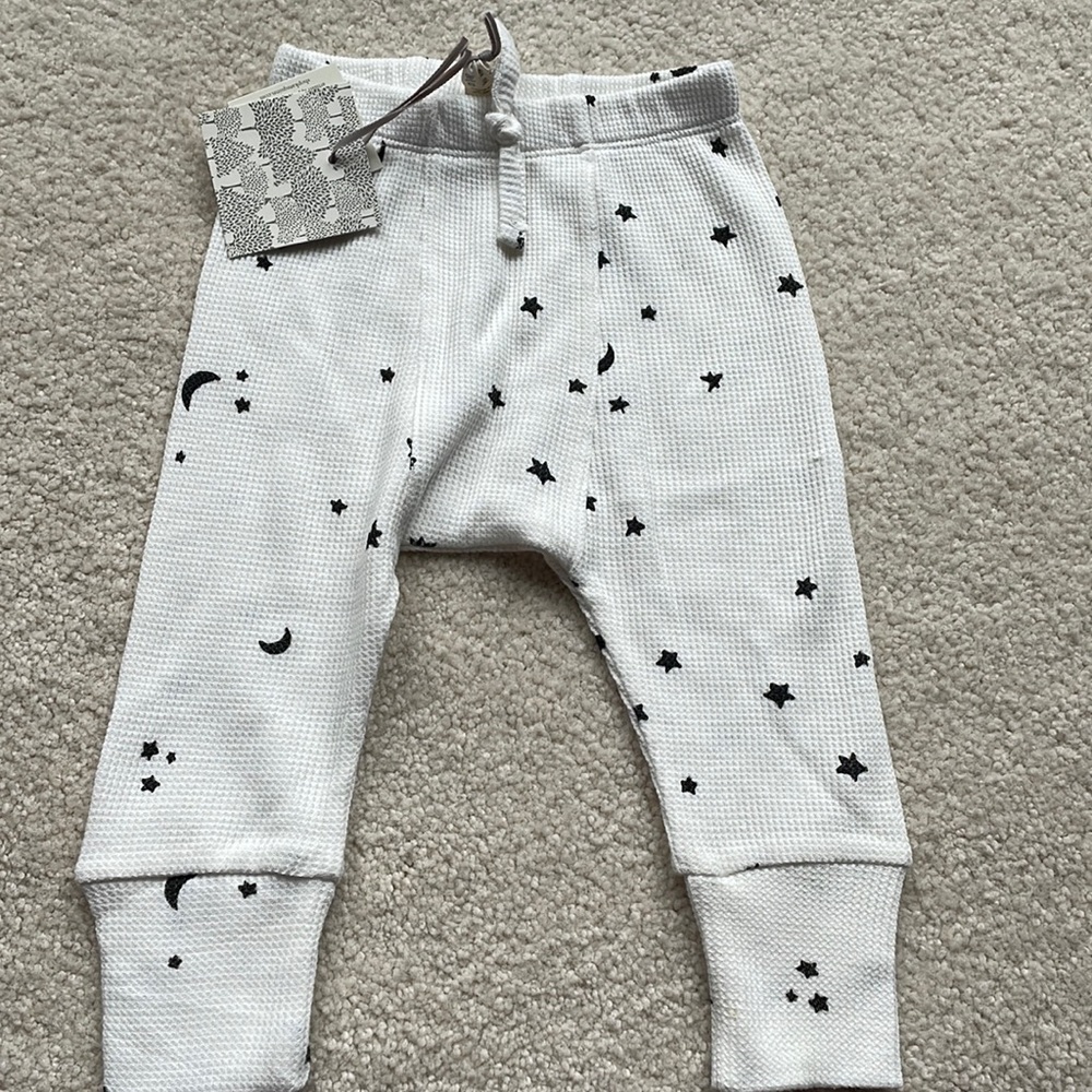 NWT Kate Quinn Organic Thermal Black Stars Panda Pants